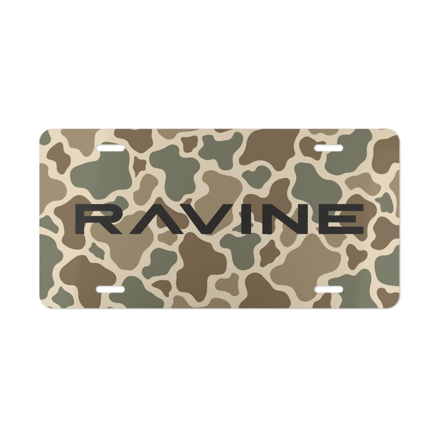 RAVINE Camo License Plate