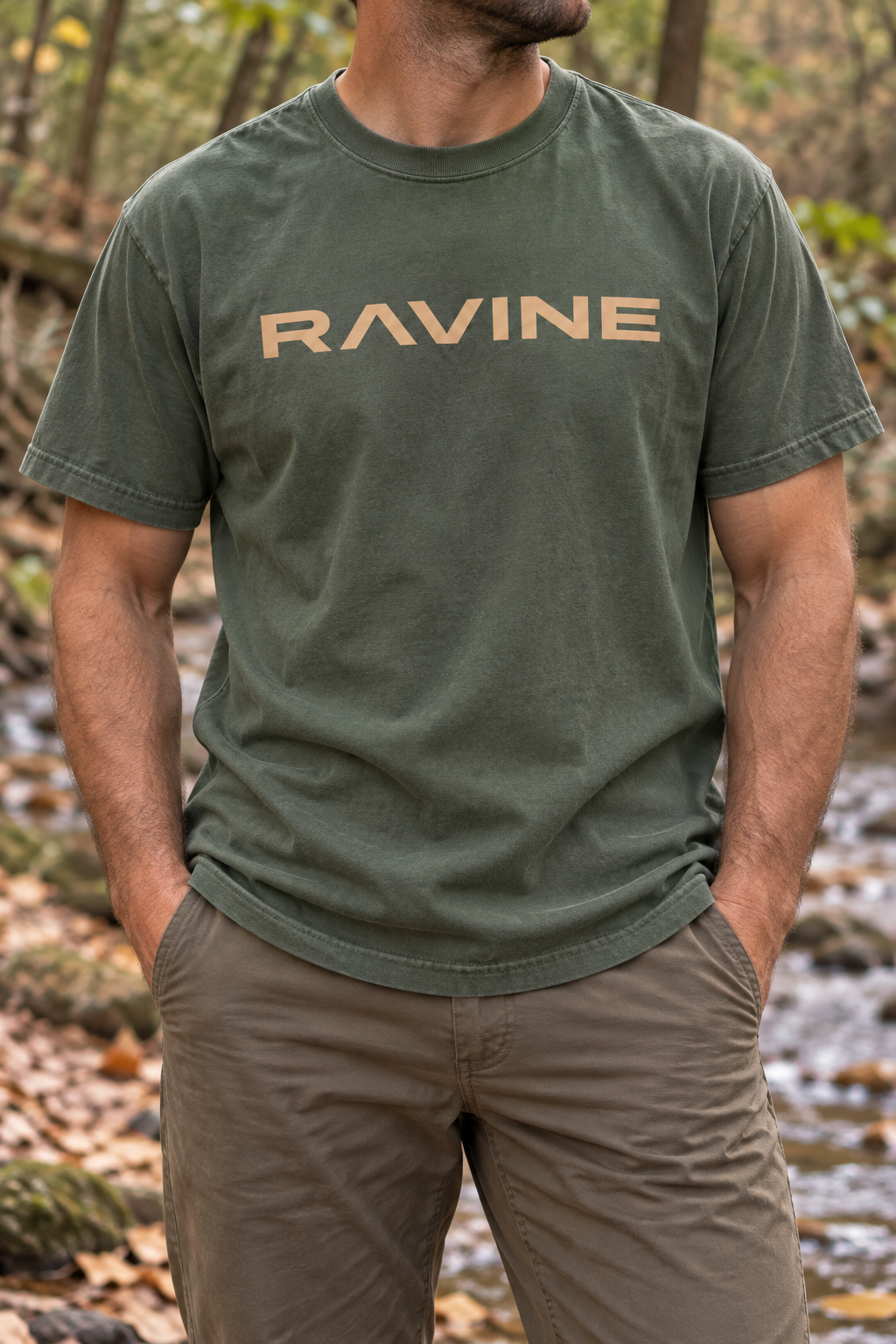 Ravine Wordmark Tee Moss